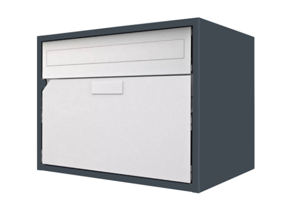 Briefkasten Huber Aluminium 300/400 Schiefergrau RAL 7015